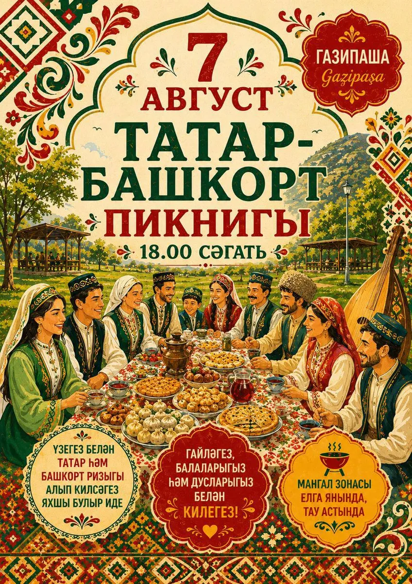 Второй татарско-башкирский пикник в Газипаше